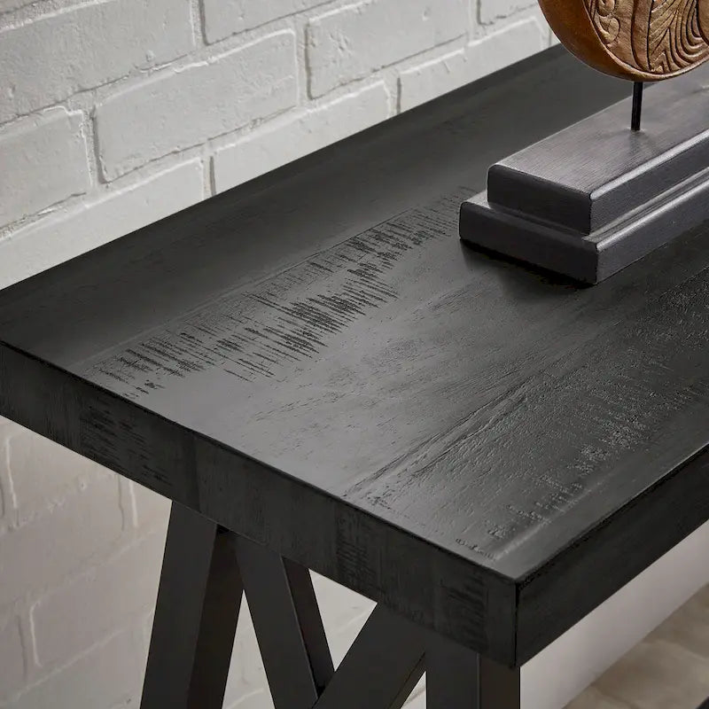 Canapé rustique et console d'entrée avec piètement en X