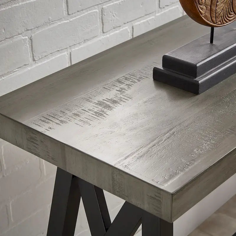 Canapé rustique et console d'entrée avec piètement en X