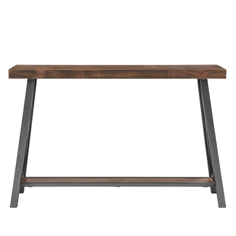 Canapé rustique et console d'entrée avec piètement en X