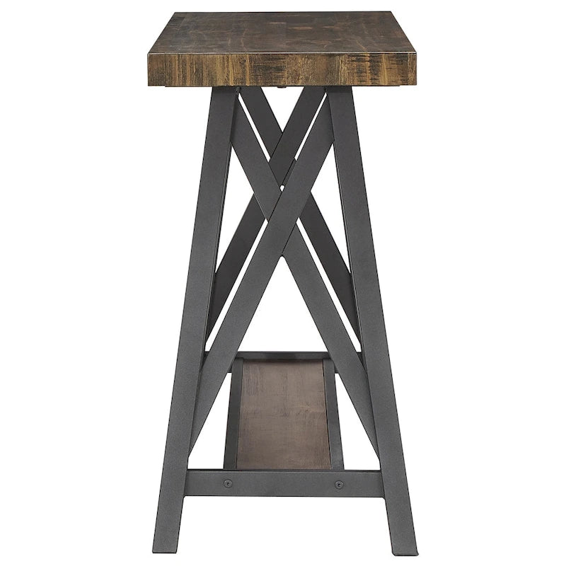 Canapé rustique et console d'entrée avec piètement en X
