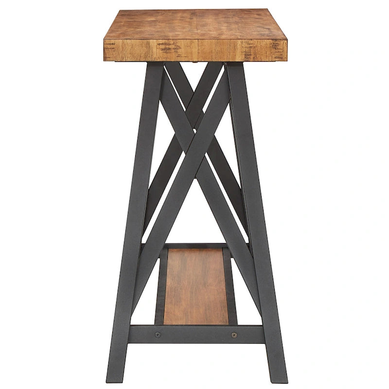 Canapé rustique et console d'entrée avec piètement en X