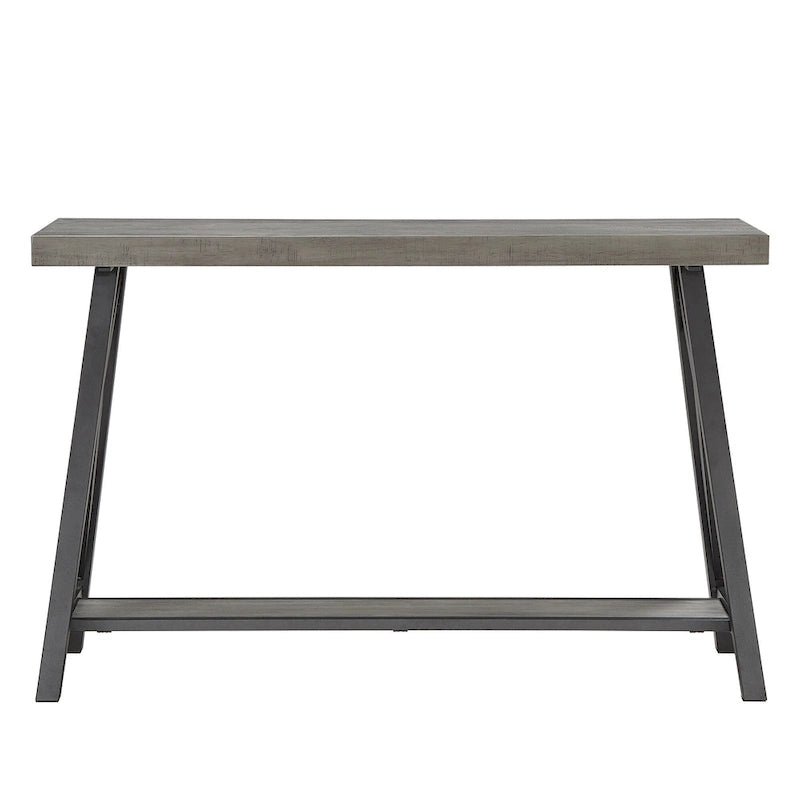 Canapé rustique et console d'entrée avec piètement en X