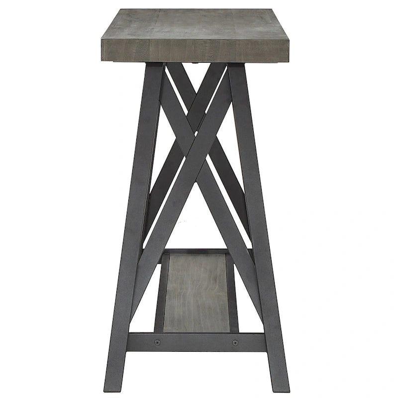 Canapé rustique et console d'entrée avec piètement en X