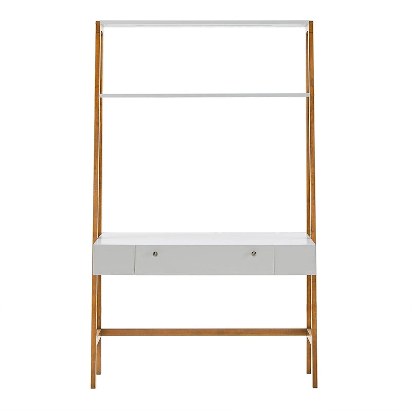 Bureau trapézoïdal mural de 117 cm de large