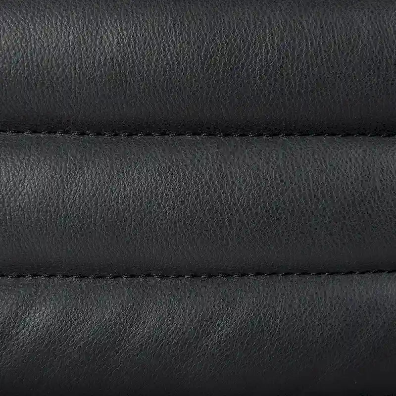 Canapé revêtu de cuir véritable couleur Cognac - 220L x 98l x 67H cm