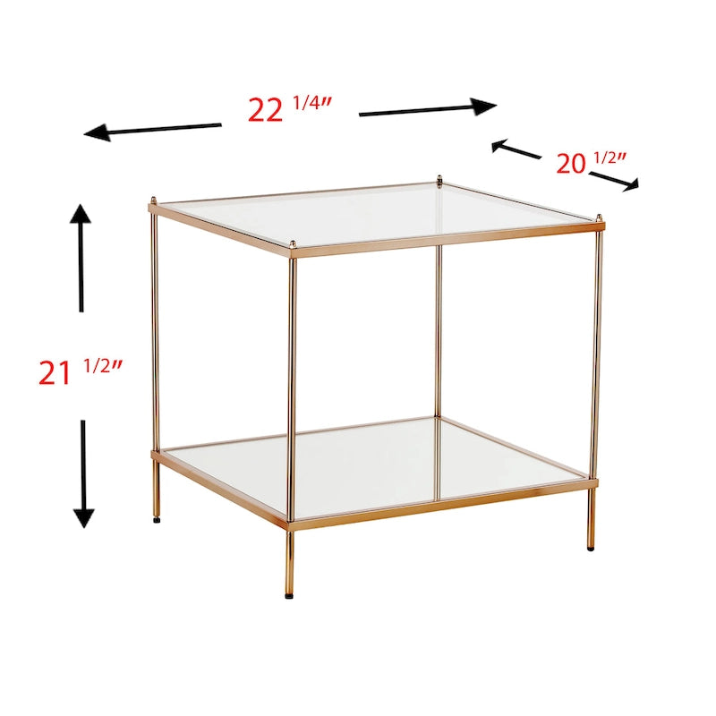 Table d'appoint en verre