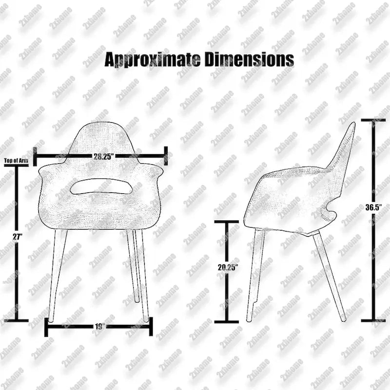 Fauteuil moderne en tissu rembourré biologique avec pieds en bois naturel pour salle à manger, bureau ou fauteuil d'appoint