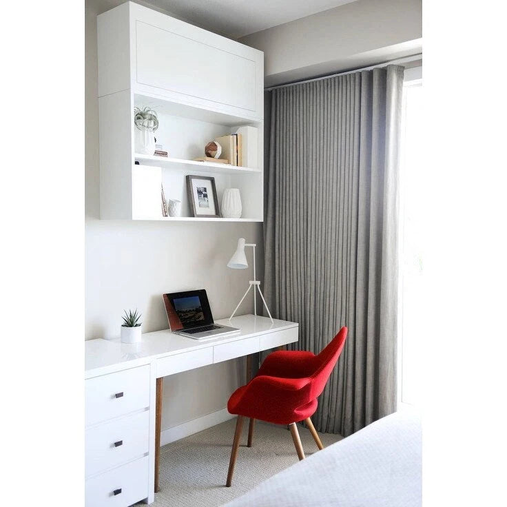 Fauteuil moderne en tissu rembourré biologique avec pieds en bois naturel pour salle à manger, bureau ou fauteuil d'appoint