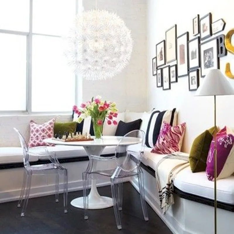 Chaises avec accoudoirs transparentes en plastique moulé, de style design moderne, pour salle à manger ou cuisine, intérieures et extérieures