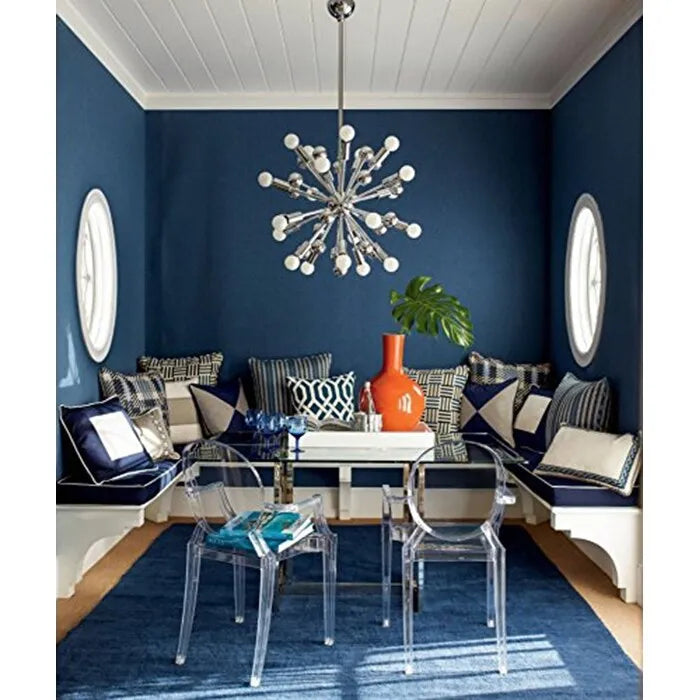 Chaises avec accoudoirs transparentes en plastique moulé, de style design moderne, pour salle à manger ou cuisine, intérieures et extérieures