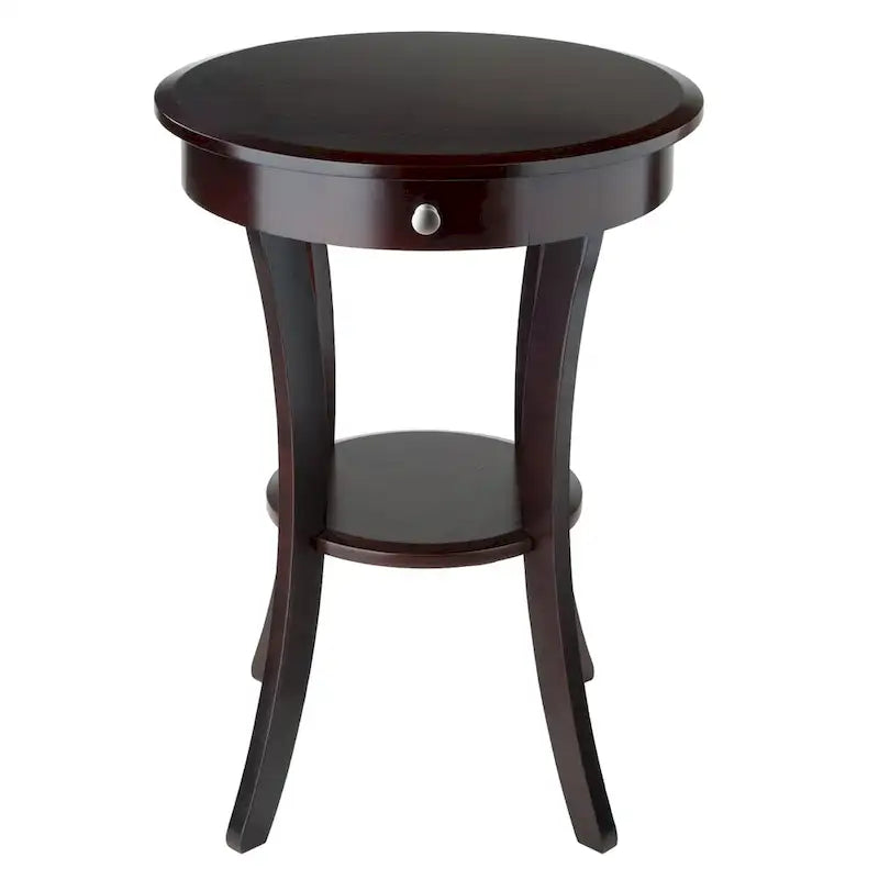 Table d'appoint ronde, Cappuccino - 20L x 20P x 27H.