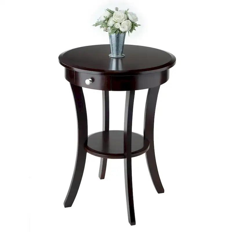 Table d'appoint ronde, Cappuccino - 20L x 20P x 27H.