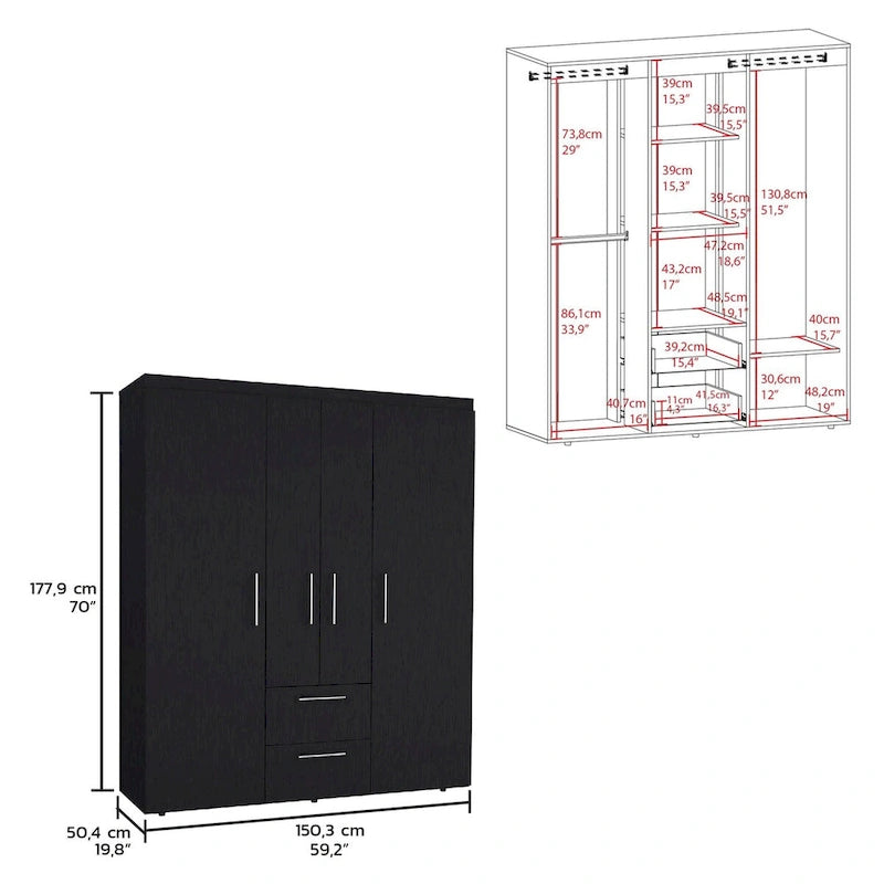Armoire quatre portes