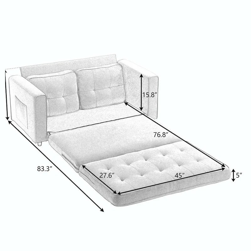 Canapé 3 plis, Canapé-lit convertible Futon