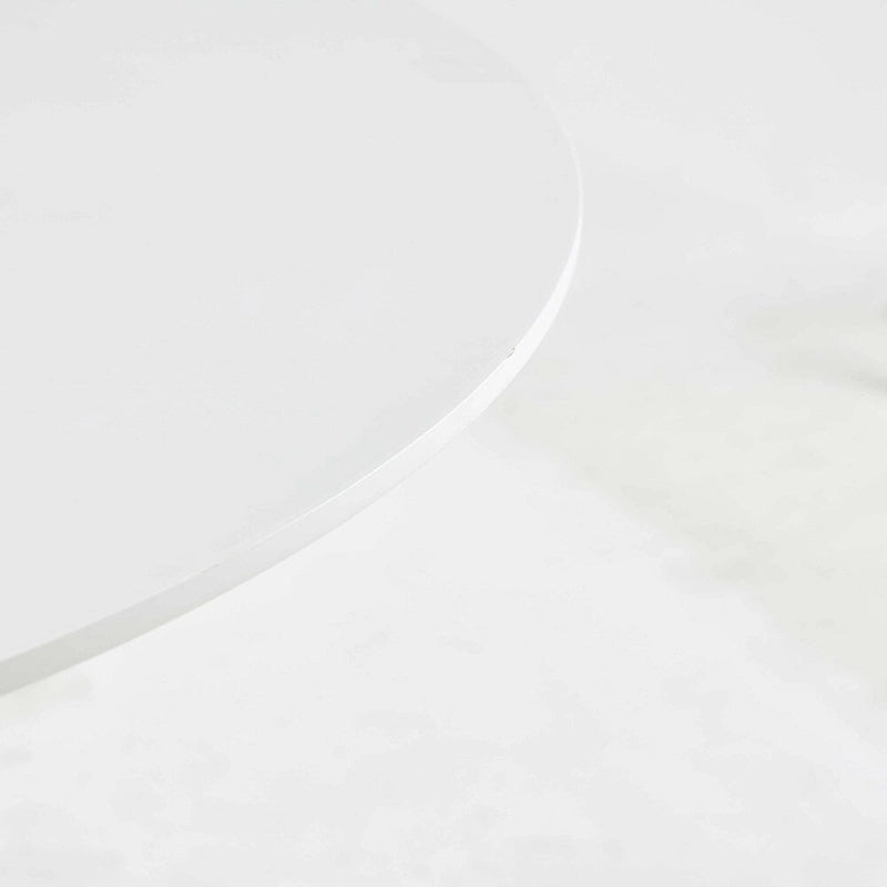 Table de salle à manger ronde du milieu du siècle pour 4 à 6 personnes avec pied central