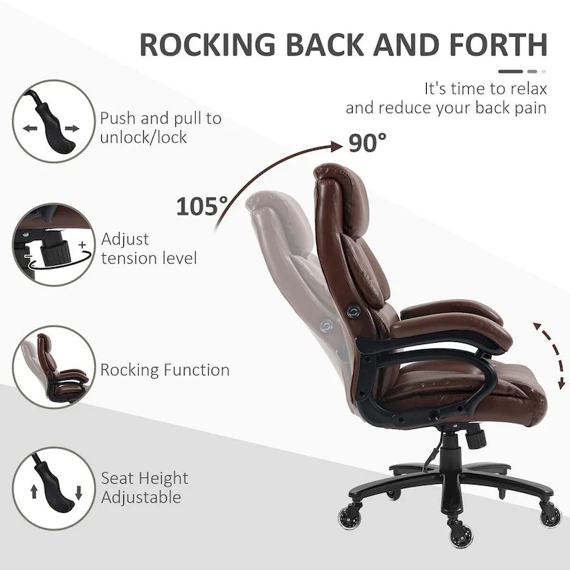 Chaise de bureau en similicuir