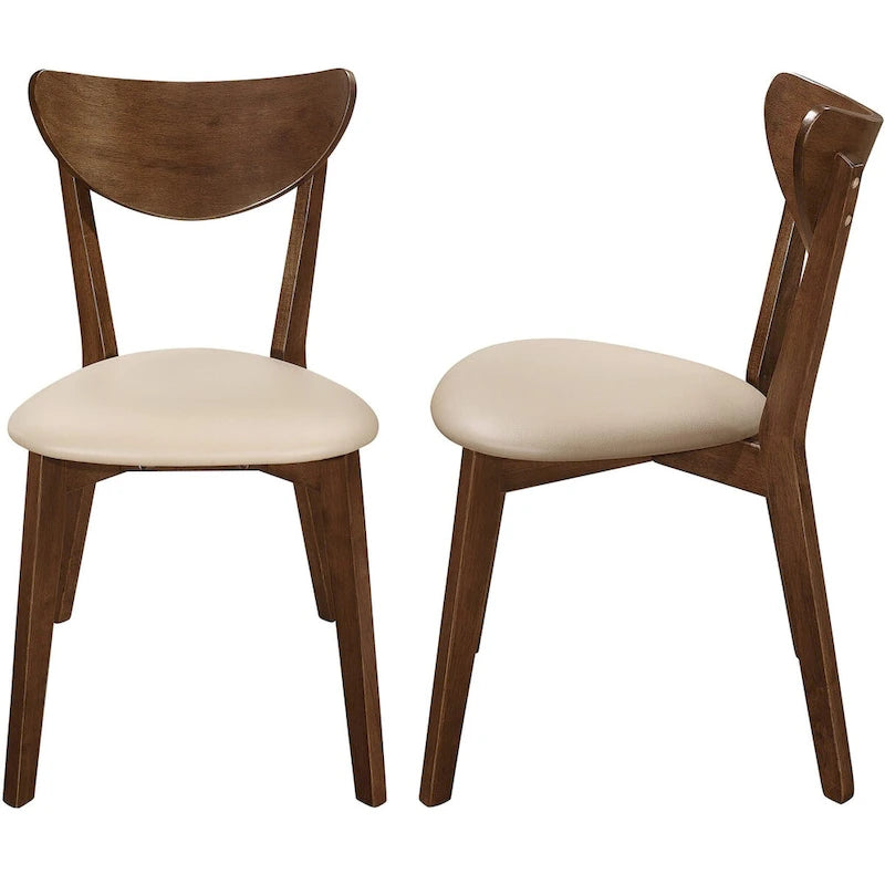 Chaises de salle à manger rétro en bois de châtaignier (lot de 2) au design du milieu du siècle