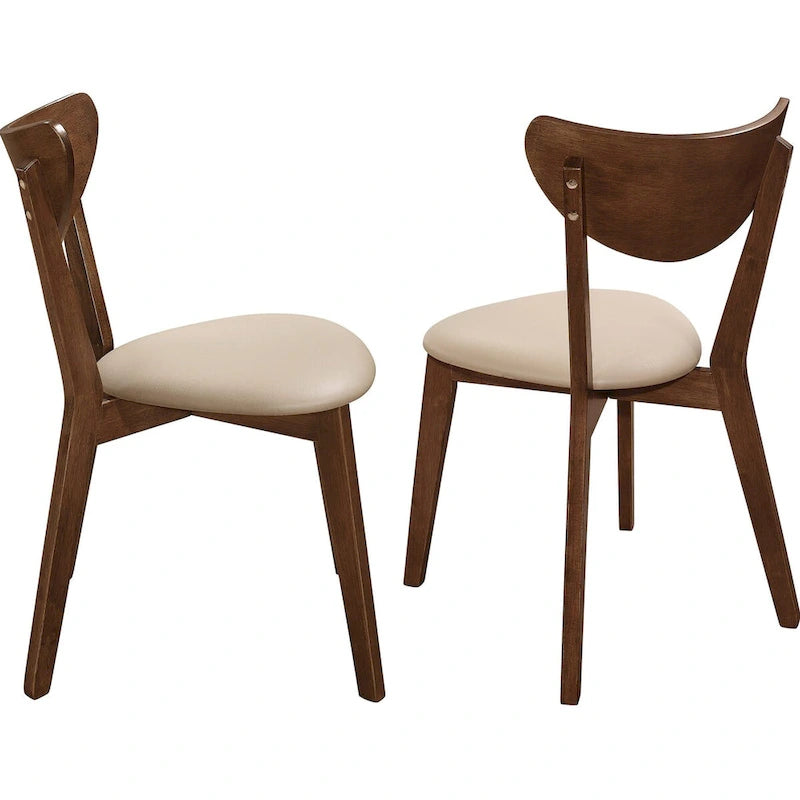 Chaises de salle à manger rétro en bois de châtaignier (lot de 2) au design du milieu du siècle