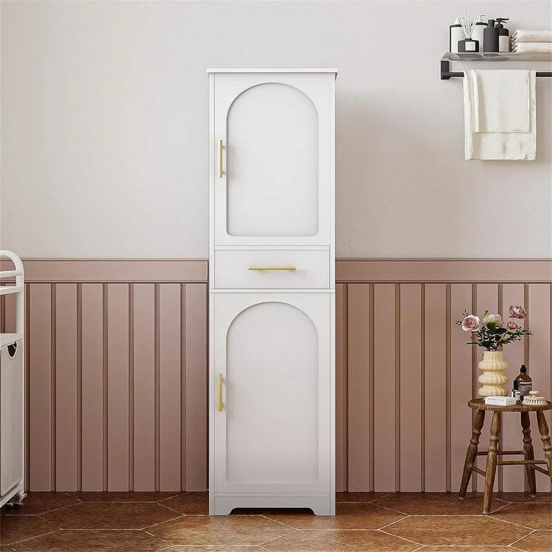 Meuble de rangement haut de salle de bain avec 2 portes – 30 P x 40 L x 170 H cm