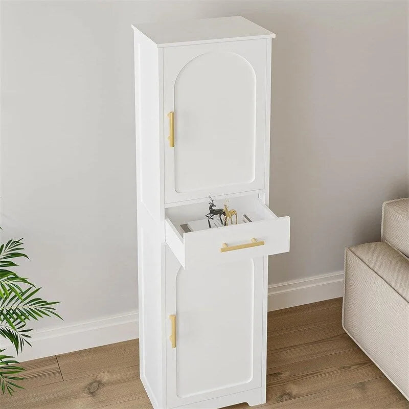Meuble de rangement haut de salle de bain avec 2 portes – 30 P x 40 L x 170 H cm